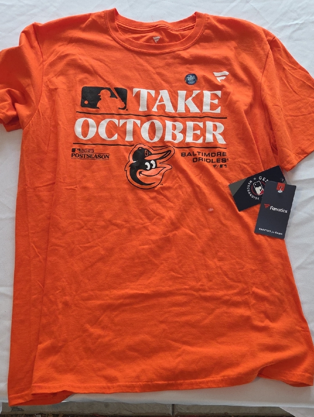 Fanatics Orange "Take October" Baltimore Orioles Short Sleeve Tee
